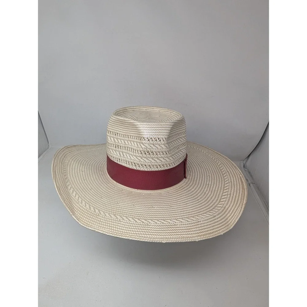 Rodeo King 25X Straw Cowboy Hat Extra Wide Brim Sun Size 7 1/2 Mexico‎ Vintage